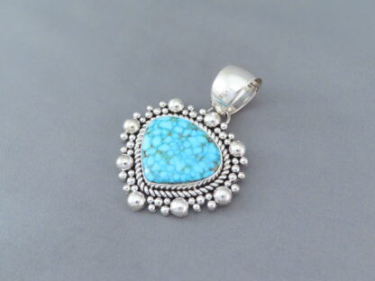 Kingman Turquoise Pendant by Artie Yellowhorse (Navajo)