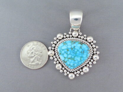 Kingman Turquoise Pendant by Artie Yellowhorse (Navajo)