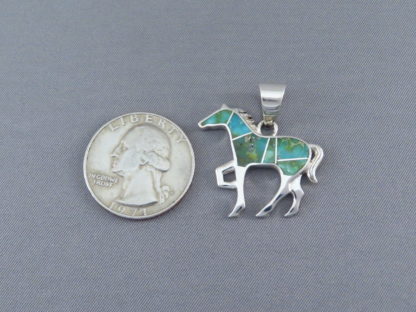Horse Pendant with Sonoran Gold Turquoise Inlay