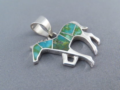 Horse Pendant with Sonoran Gold Turquoise Inlay