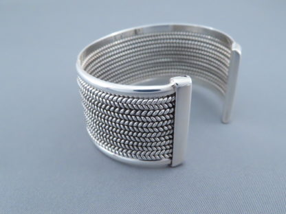 Artie Yellowhorse Sterling Silver ‘Mesh’ Cuff Bracelet