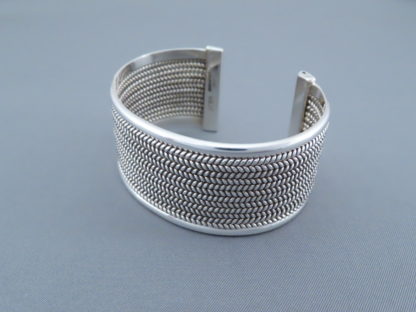 Artie Yellowhorse Sterling Silver ‘Mesh’ Cuff Bracelet