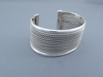 Artie Yellowhorse Sterling Silver ‘Mesh’ Cuff Bracelet