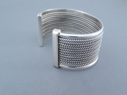 Artie Yellowhorse Sterling Silver ‘Mesh’ Cuff Bracelet