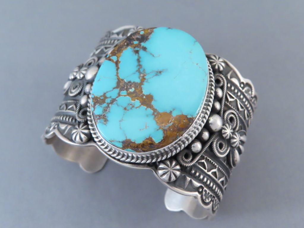 Royston Turquoise & Sterling Silver Cuff Bracelet - Turquoise Jewelry
