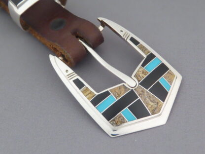 Multi-Stone Inlay Ranger Buckle Set with Turquoise