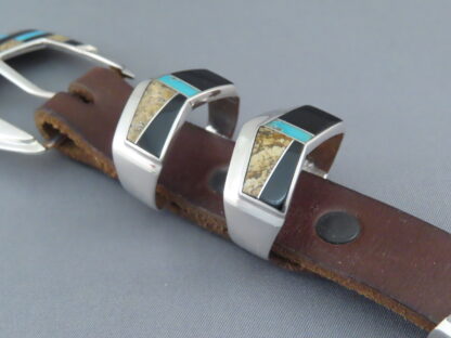 Multi-Stone Inlay Ranger Buckle Set with Turquoise