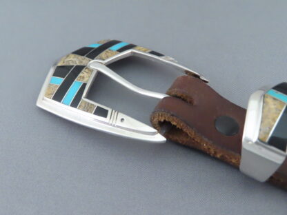 Multi-Stone Inlay Ranger Buckle Set with Turquoise