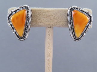 Spiny Oyster Shell Earrings (Posts) by Native American Jewelry Artist, Artie Yellowhorse FOR SALE $210-