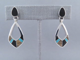 Multi-Stone Inlay Earrings Featuring Turquoise