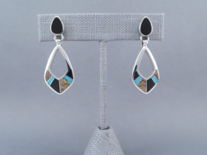 Multi-Stone Inlay Earrings Featuring Turquoise