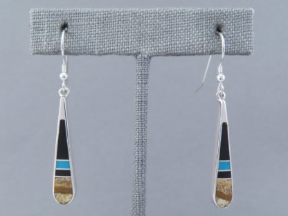 Multi-Stone Inlay Earrings with Turquoise