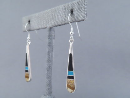 Multi-Stone Inlay Earrings with Turquoise
