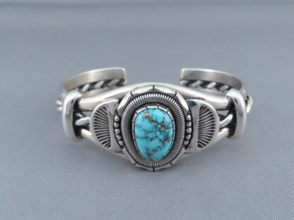 Turquoise Mountain Turquoise & Sterling Silver Cuff Bracelet by Will Vandever