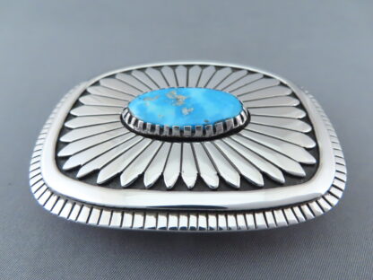 Blue Gem Turquoise Belt Buckle by Wyatt Lee-Anderson