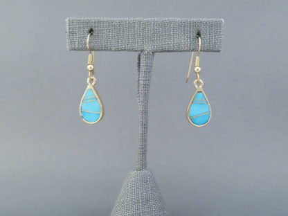 Gold & Turquoise Inlay Earrings