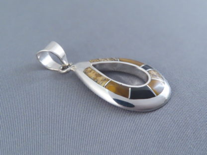 Multi-Stone Inlay Pendant – ‘Open-Drop’