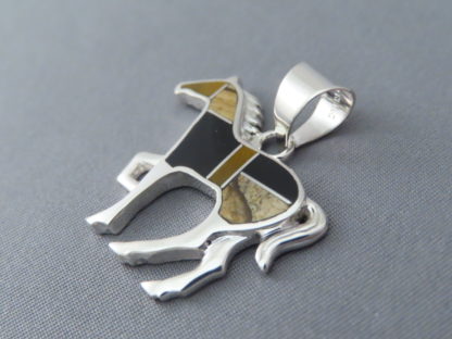 Multi-Stone Inlay Horse Pendant