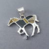 Multi-Stone Inlay Horse Pendant