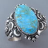 Kingman Turquoise & Sterling Silver Cuff Bracelet by Derrick Gordon