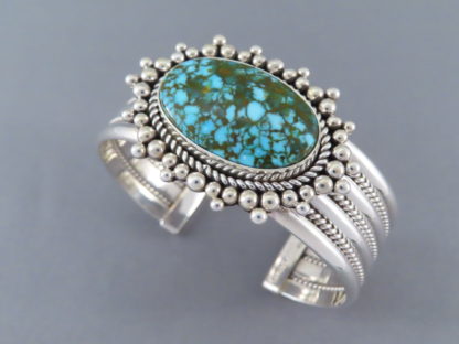 Cuff Bracelet with Kingman Turquoise by Artie Yellowhorse