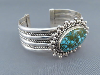 Cuff Bracelet with Kingman Turquoise by Artie Yellowhorse