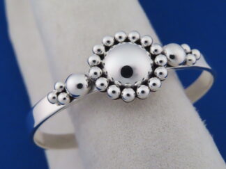 Shop Native American Jewelry - Sterling Silver 'Dome' Bracelet Cuff with 'Dots' by Navajo jeweler, Artie Yellowhorse FOR SALE $265-