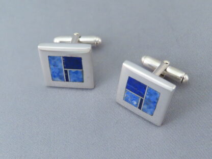 Lapis Inlay Cufflinks