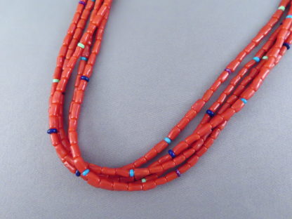Coral Necklace by Desiree Yellowhorse