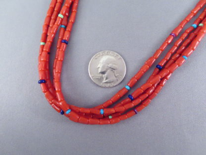 Coral Necklace by Desiree Yellowhorse