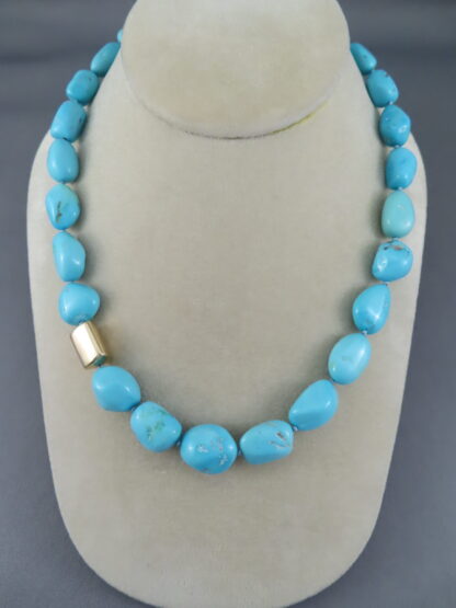 Sleeping Beauty Turquoise Necklace with 14kt Gold