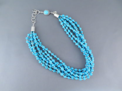 Seven Strand Sleeping Beauty Turquoise Necklace