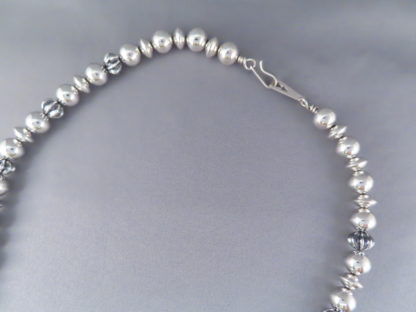 Long (36″) Sterling Silver Bead Necklace by Bryan Joe