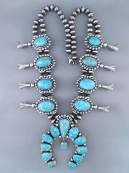 Squash Blossom Necklace with Sonoran Gold Turquoise