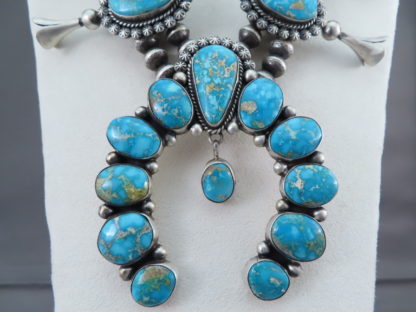 Squash Blossom Necklace with Sonoran Gold Turquoise