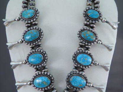 Squash Blossom Necklace with Sonoran Gold Turquoise