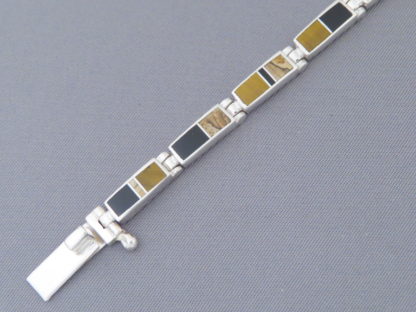 Multi-Stone Inlay Link Bracelet
