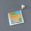 Colorful Multi-Stone Inlay Pendant
