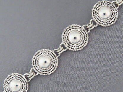 Artie Yellowhorse Sterling Silver Link Bracelet