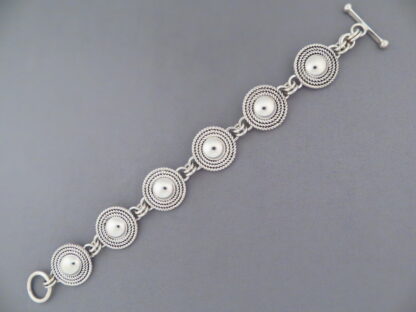 Artie Yellowhorse Sterling Silver Link Bracelet