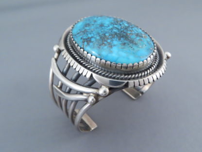 Wide Kingman Turquoise Cuff Bracelet