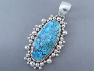 Buy Turquoise Jewelry - Sterling & Kingman Turquoise Pendant by Native American Jeweler, Artie Yellowhorse FOR SALE $895-