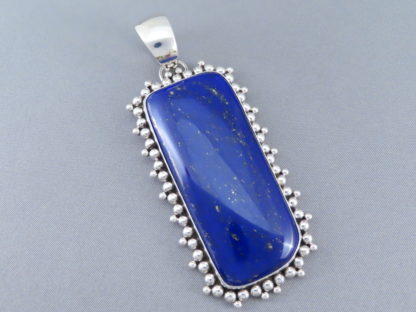 Lapis & Sterling Silver Pendant by Artie Yellowhorse – Very Large