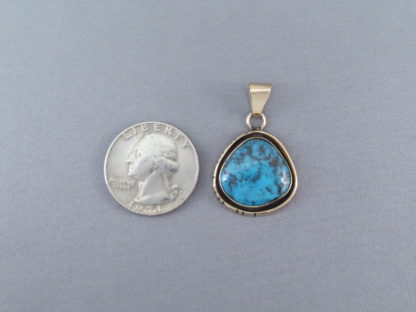 Gold Pendant with Bisbee Turquoise – Leonard Nez