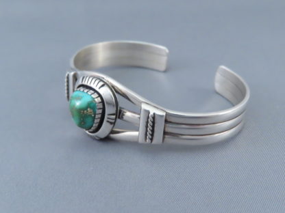 Cuff Bracelet with Carico Lake Turquoise