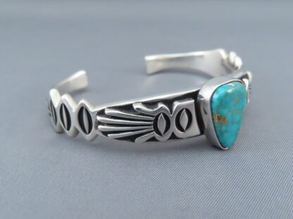 Sterling Silver & Turquoise Mountain Turquoise Bracelet