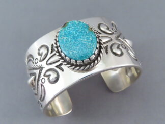Sterling Silver Kingman Turquoise Cuff Bracelet