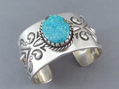 Sterling Silver Kingman Turquoise Cuff Bracelet