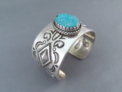 Sterling Silver Kingman Turquoise Cuff Bracelet