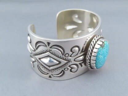 Sterling Silver Kingman Turquoise Cuff Bracelet